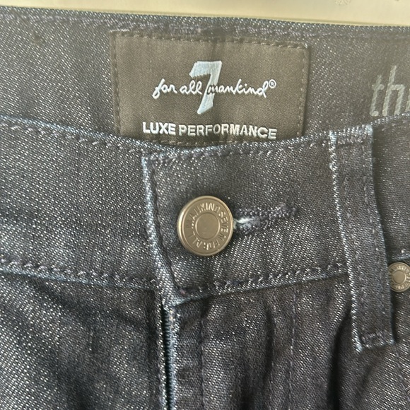 7FAM Luxe Performance The Straight Dark Blue Jeans - Picture 2 of 8